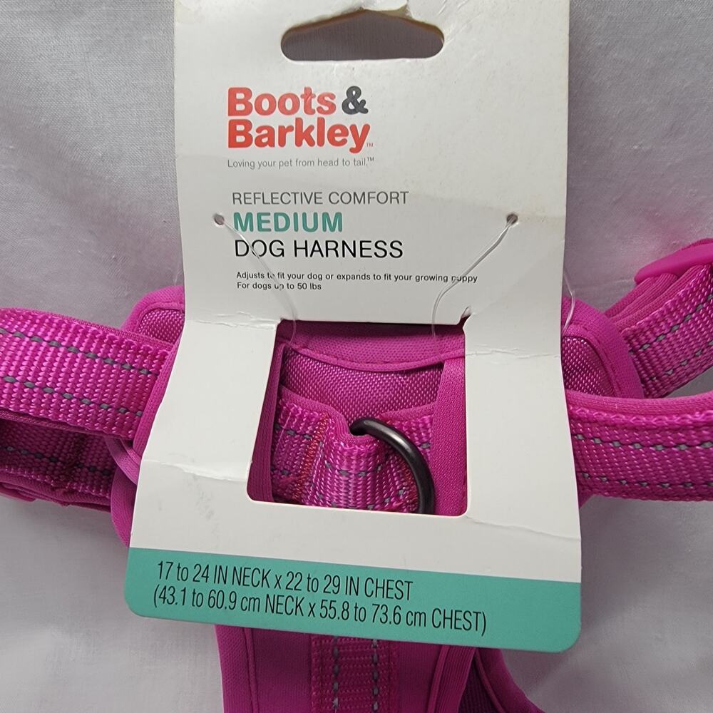 Boots and Barkley Dog Harness Medium 40 lbs Reflective Padded  Anti Choke NWT - Picture 8 of 11